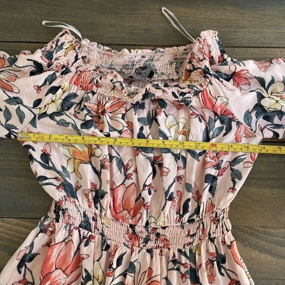 Lulus Off the Shoulder Pink Floral Dress - Size XS (X3) - Picture 10 of 12